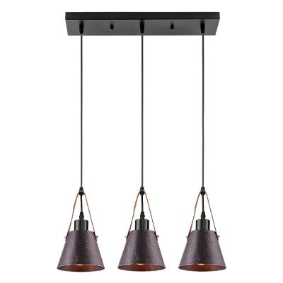 Pendente Giato Triplo Bivolt Ferro Kala 510mm Preto