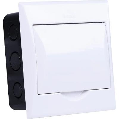 Quadro De Distribuição 3 A 4 Disjuntores Liege Embutir Branco