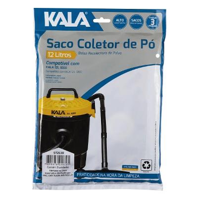 Saco Coletor De Pó 12L 3 Peças Kala Aspirador