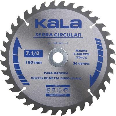 Serra Circular Para Madeira 7.1/8 Polegadas 36 Dentes Kala