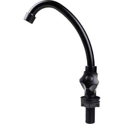 Torneira Bica Móvel Liege C50 Abs Preta 1/4 De Volta 1/2''