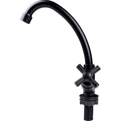Torneira Bica Móvel 1/4 Mesa Abs Preta C66 Liege