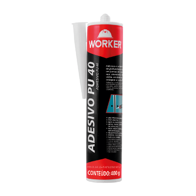 Adesivo Poliuretano 400g Preto Worker Pu