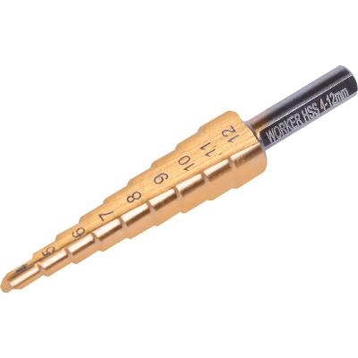 Broca Escalonada Worker 4mm A 12mm Aço Rápido Titânio
