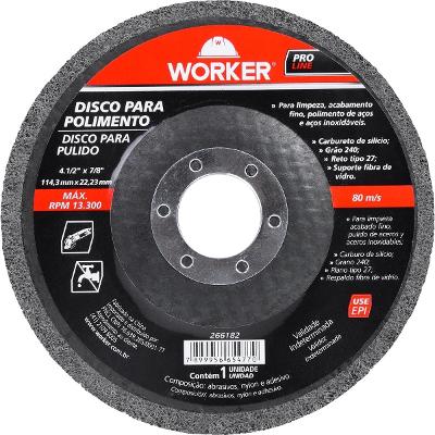 Disco De Polimento 4.1/2 Polegadas 7/8 Grão 240 Worker