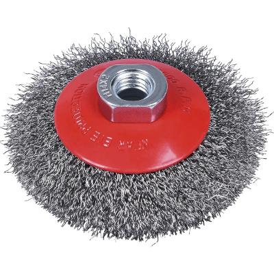 Escova Circular Conica Aço Worker 4 Pol M14 0,3mm 12500RPM