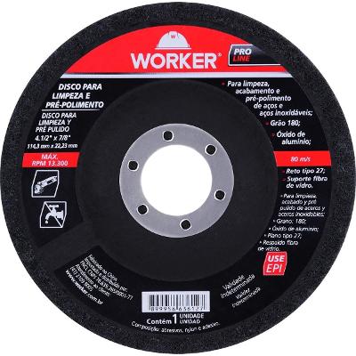 Disco Flap Worker 4.1/2 Polegadas Grão 180 Inox 114.3mm