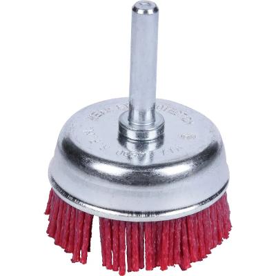 Escova Copo Nylon 50mm Haste 6,35mm Worker 195048