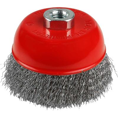 Escova Copo Aço Carbono 63,5mm M14 Worker Para Esmerilhadeira