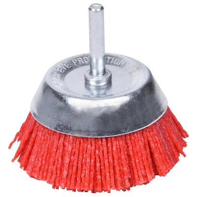 Escova Copo Nylon Worker 76 mm 3 Polegadas Haste 1/4