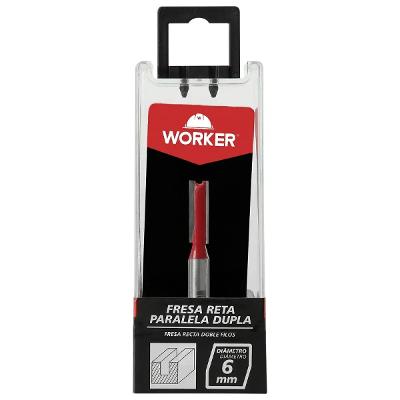 Fresa Paralela Dupla 6mm Haste 1/4 Pol Worker 272948