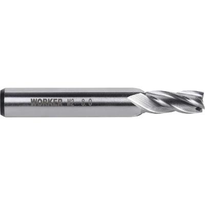 Fresa De Topo Reto 8mm Aco Rapido HSS 4 Cortes Worker