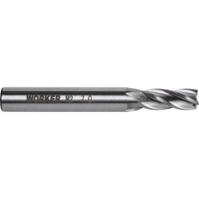 Fresa De Topo 7mm Haste 8mm Aço Rápido HSS Worker 217866
