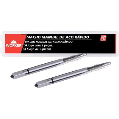 Jogo De Macho Manual 1/8'' X 40 UNC 2 Peças Worker