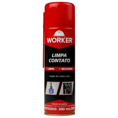 Limpa Contato Spray 300ml 200g Worker Secagem Rápida 47643