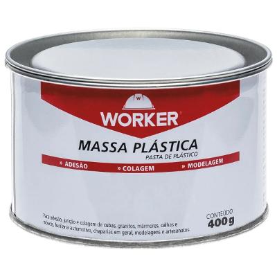 Massa Plástica Preta 400g Worker Bicomponente