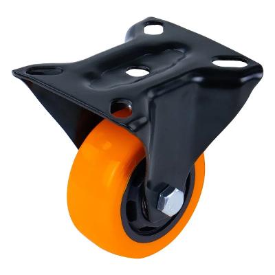 Rodízio Fixo Poliuretano 40mm 40kg 60mm Laranja Worker