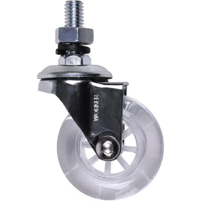 Rodízio De Gel 50mm Espiga Cristal 40kg Worker Silencioso
