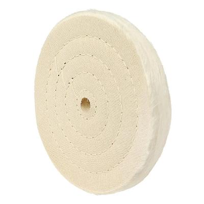 Roda Polimento Algodão 4'' 101.6mm 4500 RPM Furo 10mm Worker