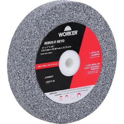Rebolo Uso Geral 152,4x25,4x31,75 mm Grão 46 Worker
