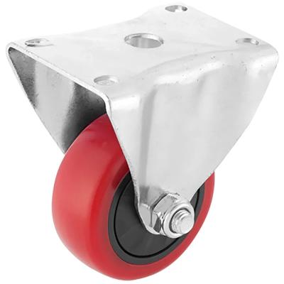 Rodízio Pvc Vermelho 4 Polegadas Fixo 100Kg Worker