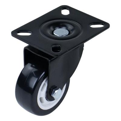 Rodízio Fixo Poliuretano 40mm 40kg Altura 60mm Preto Worker