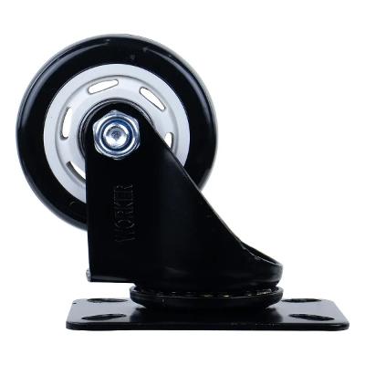 Rodízio Giratório Poliuretano 40mm 40kg Preto Worker