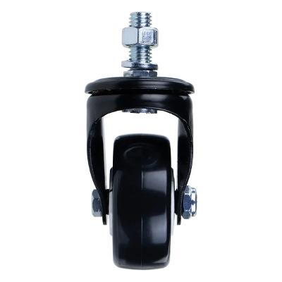 Rodízio Poliuretano 40mm 40Kg Com Parafuso Preto Worker