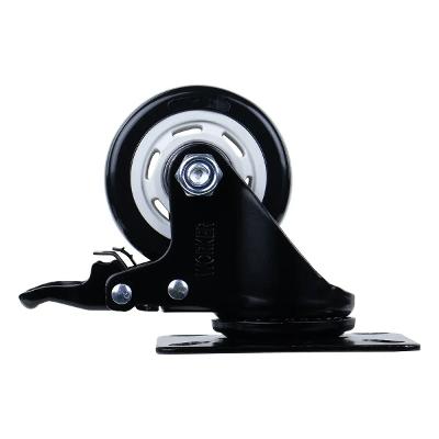 Rodízio Poliuretano 40mm 40 Kg Com Freio Worker