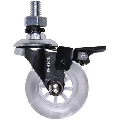 Rodízio Gel Cristal 50 mm Com Freio 40 Kg Espiga Worker