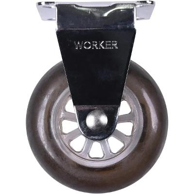 Rodízio Fixo 75mm 64kg Gel Fumê Antirrisco Worker