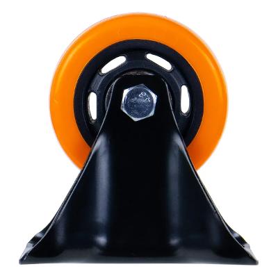 Rodízio Fixo Poliuretano 75mm 75kg Laranja Worker