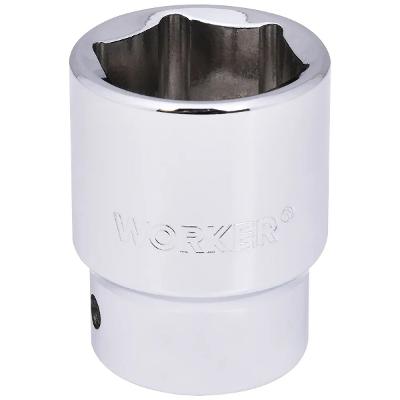Soquete Sextavado Encaixe 3/4'' 28mm Aço Cromado Worker