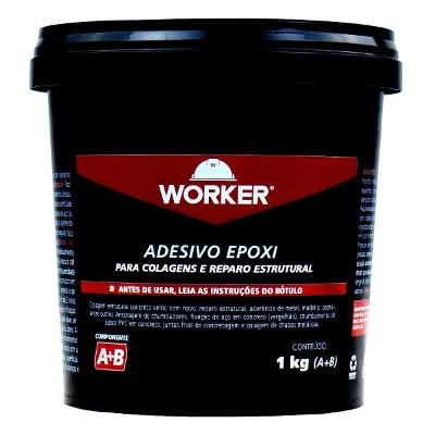 Adesivo Epóxi Estrutural 1Kg Worker Bicomponente