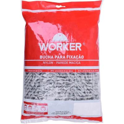 Bucha De Nylon 8mm 50mm Worker 500 Peças Modelo 403202