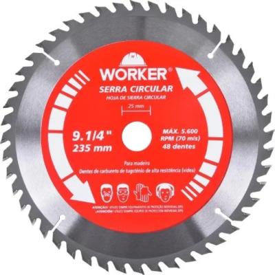Disco De Serra Circular Widea 9.1/4 Pol 235mm 48D Worker