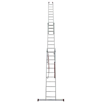 Escada Tripla Extensiva Worker 9 Degraus 7,82m 120kg