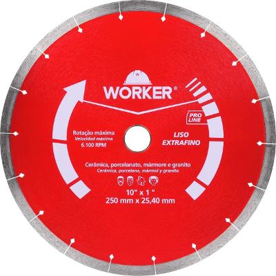 Disco Diamantado Worker 250mm X 25,4mm Liso Extrafino 977675