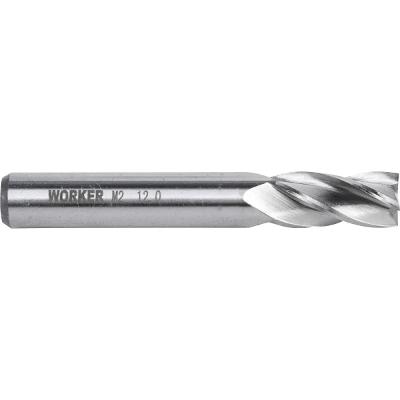 Fresa De Topo 12mm Haste 12mm 4 Cortes Aço Rápido Worker