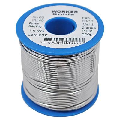 Fio De Solda Estanho 1.5mm 60x40 500g Worker 469