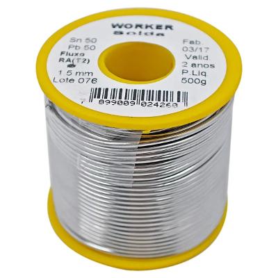 Fio De Solda Estanho 1,5mm 500g 50x50 Worker 582