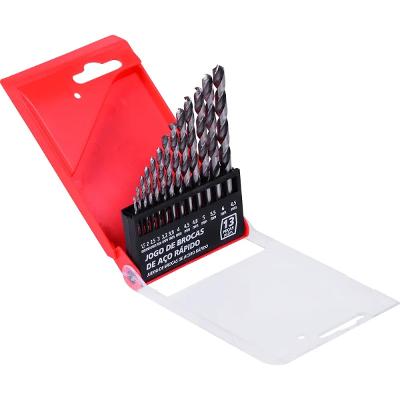 Jogo De Brocas Aço Rápido 1,5 a 6,5mm 13 Peças Worker