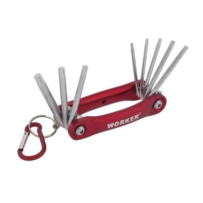 Jogo Chave Torx 8 Peças Worker Magnética Aço Canivete