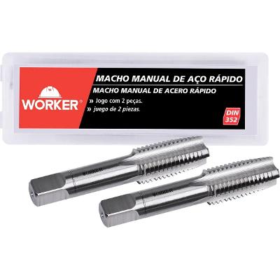 Jogo De Macho Manual M16 X 2mm Din352 2 Pecas Worker
