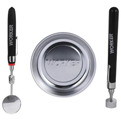 Kit Pegador E Espelho Magnético 3 Peças 2kg Worker 262909