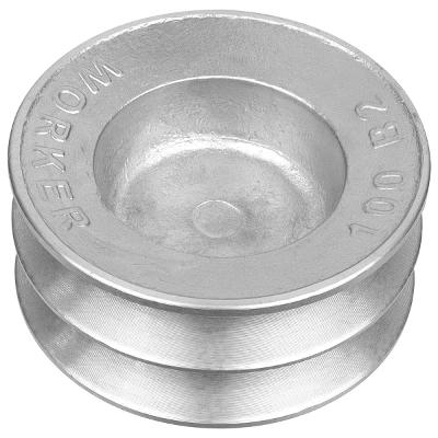 Polia De Alumínio B2 100mm 2 Canais Worker Para Transmissão