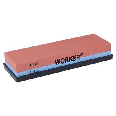Pedra De Afiar Dupla Face 400 1000 180mm Com Suporte Worker