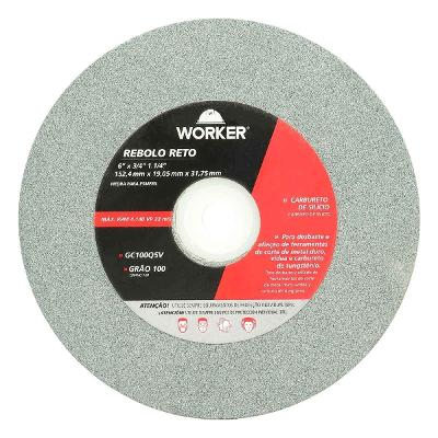Rebolo Reto Para Afiação 6'' X 3/4'' X 1.1/4'' G100 Worker