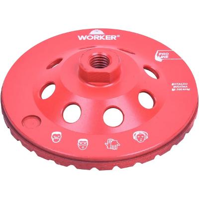 Rebolo Diamantado 125mm M14 20mm Desbaste Worker