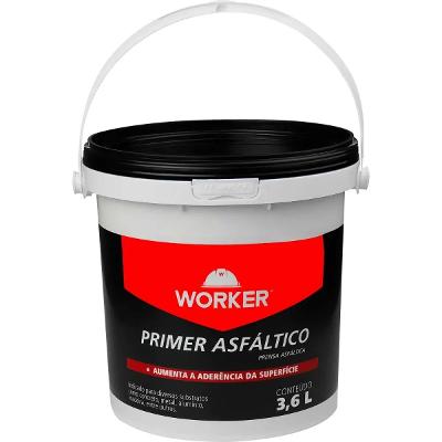 Primer Asfáltico 3,6kg Worker Base Água Impermeabilizante